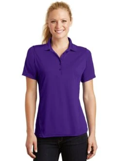Sport-Tek Ladies Dry Zone Raglan Accent Polo -Thread Logic Store Sport Tek Ladies Dry Zone Raglan Accent Polo Purple S 9