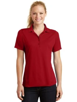 Sport-Tek Ladies Dry Zone Raglan Accent Polo -Thread Logic Store Sport Tek Ladies Dry Zone Raglan Accent Polo True Red S 13