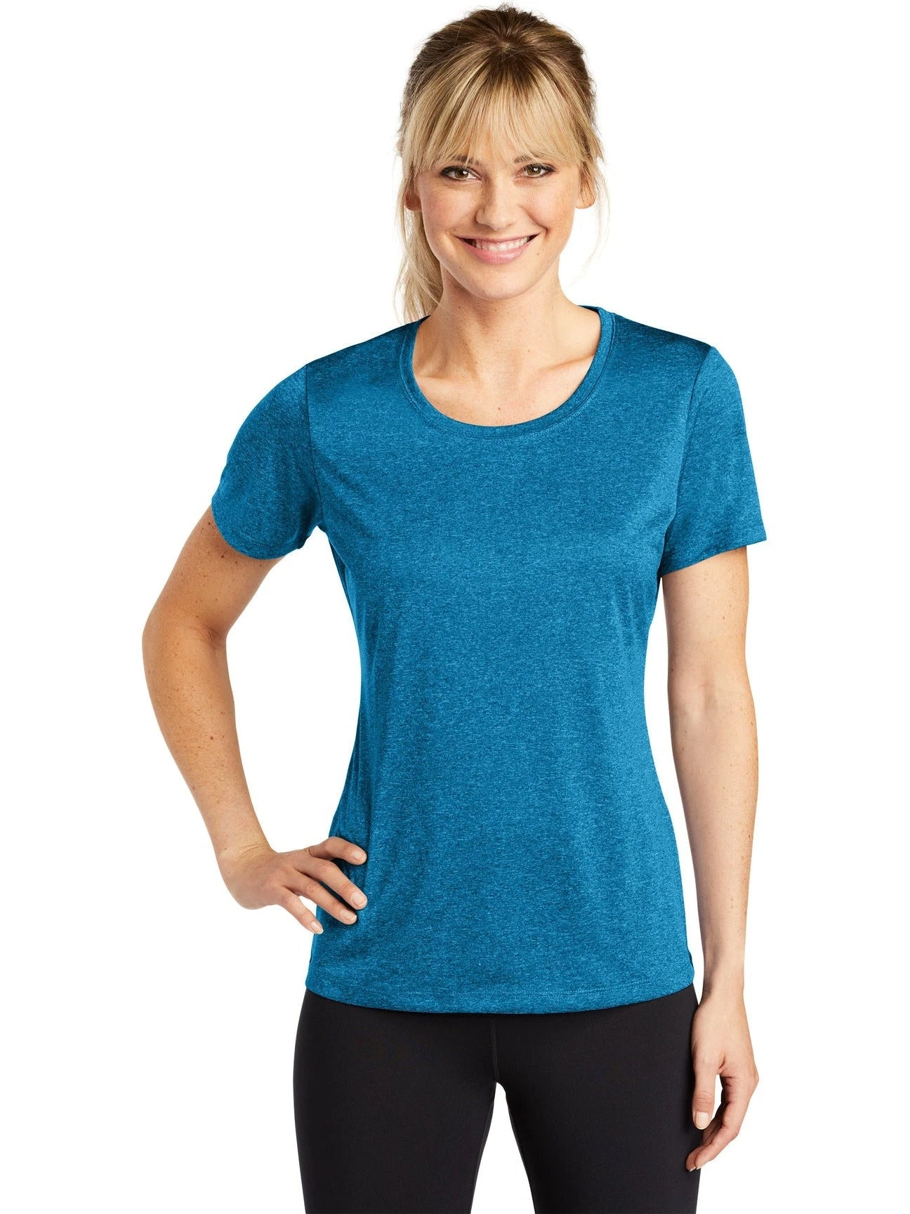 Sport-Tek Ladies Heather Contender Scoop Neck Tee 2 Sport-Tek Ladies Heather Contender Scoop Neck Tee - Image 2