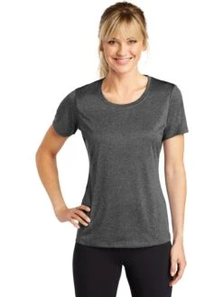 Sport-Tek Ladies Heather Contender Scoop Neck Tee 24 Sport-Tek Ladies Heather Contender Scoop Neck Tee -Thread Logic Store Sport Tek Ladies Heather Contender Scoop Neck Tee Graphite Heather S 5
