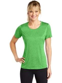 Sport-Tek Ladies Heather Contender Scoop Neck Tee 34 Sport-Tek Ladies Heather Contender Scoop Neck Tee -Thread Logic Store Sport Tek Ladies Heather Contender Scoop Neck Tee Turf Green Heather S 15