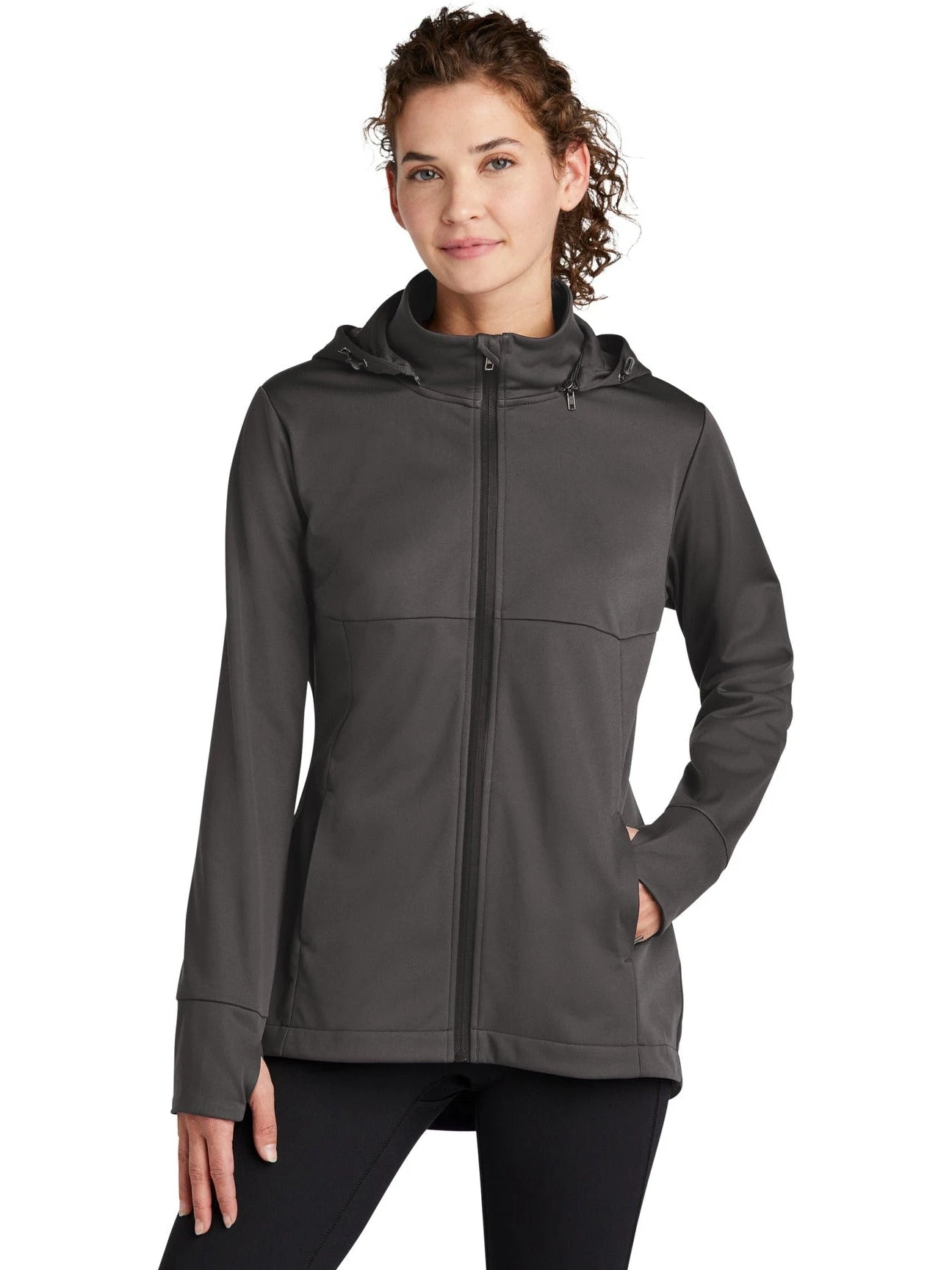 Sport-Tek Ladies Hooded Soft Shell Jacket 4 Sport-Tek Ladies Hooded Soft Shell Jacket - Image 4