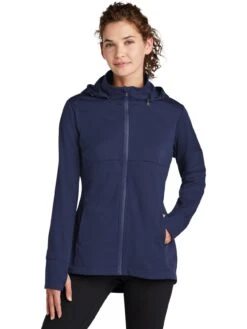 Sport-Tek Ladies Hooded Soft Shell Jacket 12 Sport-Tek Ladies Hooded Soft Shell Jacket -Thread Logic Store Sport Tek Ladies Hooded Soft Shell Jacket True Navy S 5
