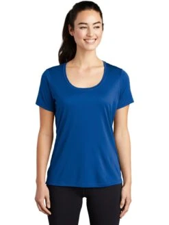 Sport-Tek Ladies Posi-Uv Pro Scoop Neck Tee -Thread Logic Store Sport Tek Ladies Posi Uv Pro Scoop Neck Tee True Royal S 18