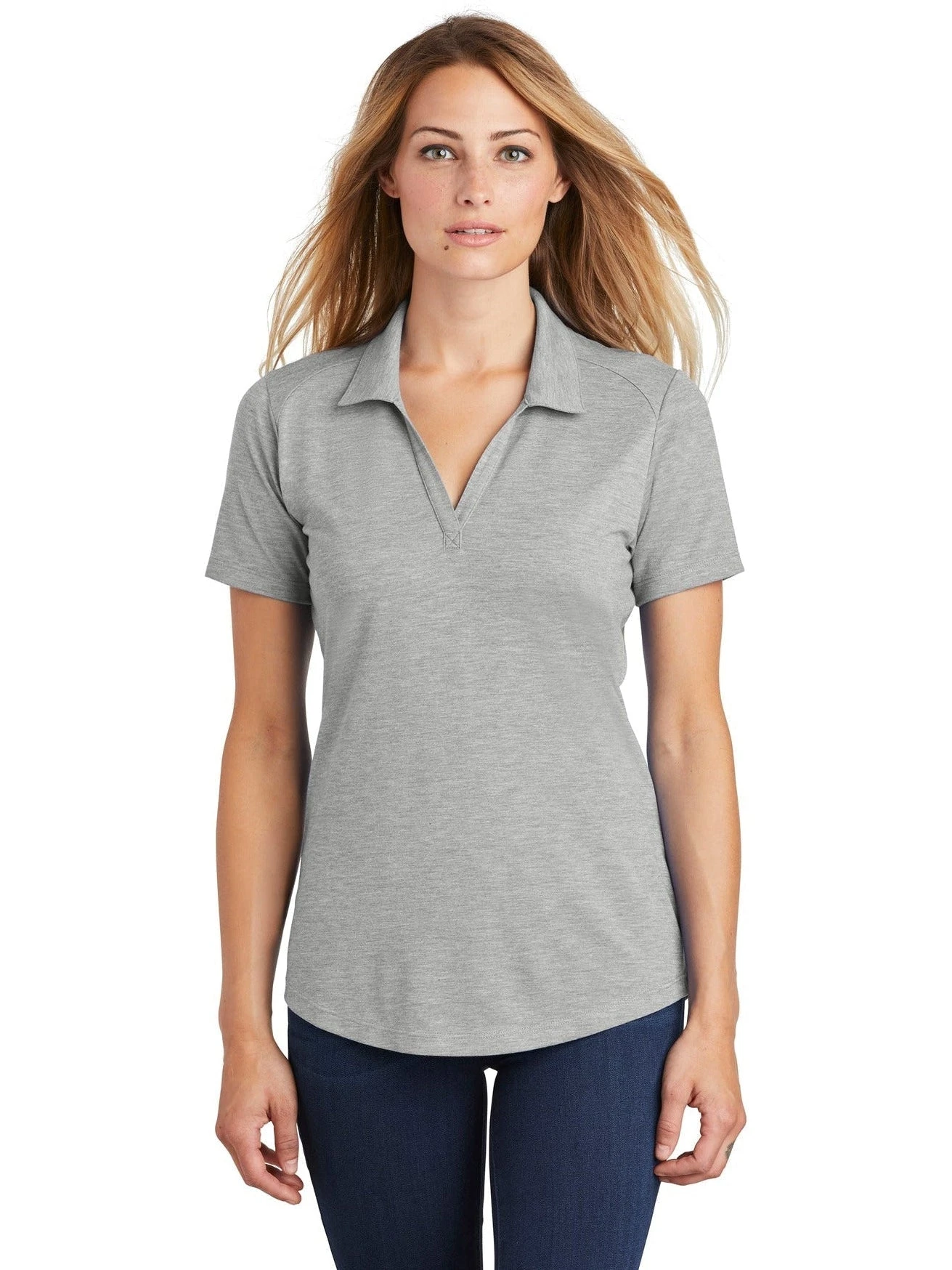 Sport-Tek Ladies PosiCharge Tri-Blend Wicking Polo 9 Sport-Tek Ladies PosiCharge Tri-Blend Wicking Polo - Image 9