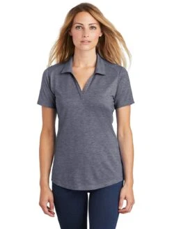 Sport-Tek Ladies PosiCharge Tri-Blend Wicking Polo 29 Sport-Tek Ladies PosiCharge Tri-Blend Wicking Polo -Thread Logic Store Sport Tek Ladies PosiCharge Tri Blend Wicking Polo True Navy Heather S 11
