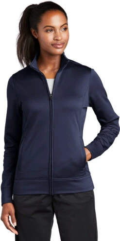 Sport-Tek Ladies Sport-Wick Fleece Full-Zip Jacket -Thread Logic Store Sport Tek Ladies Sport Wick Fleece Full Zip Jacket Navy S 7