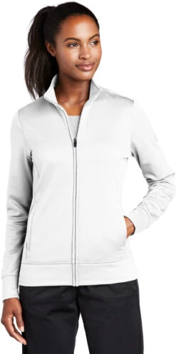 Sport-Tek Ladies Sport-Wick Fleece Full-Zip Jacket -Thread Logic Store Sport Tek Ladies Sport Wick Fleece Full Zip Jacket White S 11