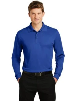 Sport-Tek Long Sleeve Micropique Sport-Wick Polo -Thread Logic Store Sport Tek Long Sleeve Micropique Sport Wick Polo True Royal S 13