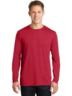 Sport-Tek Long Sleeve Posicharge Competitor Cotton Touch Tee -Thread Logic Store Sport Tek Long Sleeve Posicharge Competitor Cotton Touch Tee Deep Red S 5