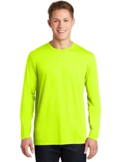 Sport-Tek Long Sleeve Posicharge Competitor Cotton Touch Tee -Thread Logic Store Sport Tek Long Sleeve Posicharge Competitor Cotton Touch Tee Neon Yellow S 9