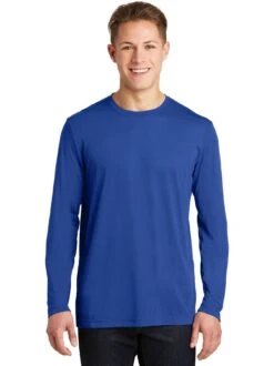 Sport-Tek Long Sleeve Posicharge Competitor Cotton Touch Tee -Thread Logic Store Sport Tek Long Sleeve Posicharge Competitor Cotton Touch Tee True Royal S 15