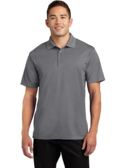 Sport-Tek Micropique Sport-Wick Polo -Thread Logic Store Sport Tek Micropique Sport Wick Polo Grey Concrete S 9