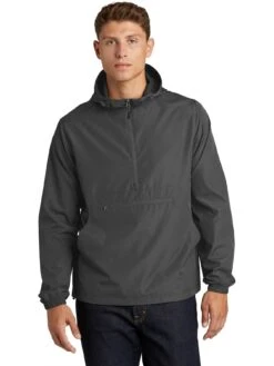 Sport-Tek Packable Anorak 21 Sport-Tek Packable Anorak -Thread Logic Store Sport Tek Packable Anorak Graphite S 5