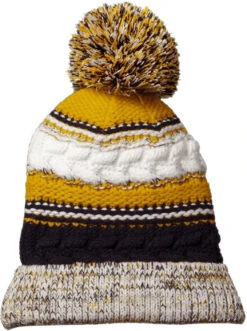 Sport-Tek Pom Pom Team Beanie -Thread Logic Store Sport Tek Pom Pom Team Beanie True NavyGoldWhite OSFA 6