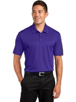 Sport-Tek PosiCharge Active Textured Colorblock Polo 16 Sport-Tek PosiCharge Active Textured Colorblock Polo -Thread Logic Store Sport Tek PosiCharge Active Textured Colorblock Polo PurpleGrey S 5
