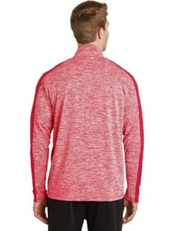 Sport-Tek PosiCharge Electric Heather Colorblock 1/4-Zip Pullover -Thread Logic Store Sport Tek PosiCharge Electric Heather Colorblock 14 Zip Pullover 4