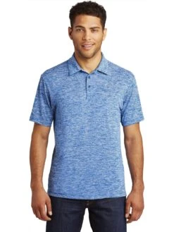 Sport-Tek PosiCharge Electric Heather Polo -Thread Logic Store Sport Tek PosiCharge Electric Heather Polo True Royal Electric S 11
