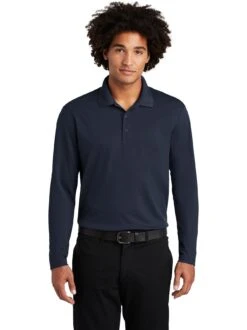 Sport-Tek PosiCharge RacerMesh Long Sleeve Polo -Thread Logic Store Sport Tek PosiCharge RacerMesh Long Sleeve Polo True Navy S 8