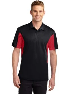 Sport-Tek Side Blocked Micropique Polo Shirt -Thread Logic Store Sport Tek Side Blocked Micropique Polo Shirt BlackTrue Red S 8