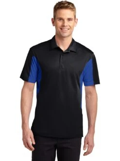 Sport-Tek Side Blocked Micropique Polo Shirt -Thread Logic Store Sport Tek Side Blocked Micropique Polo Shirt BlackTrue Royal S 10