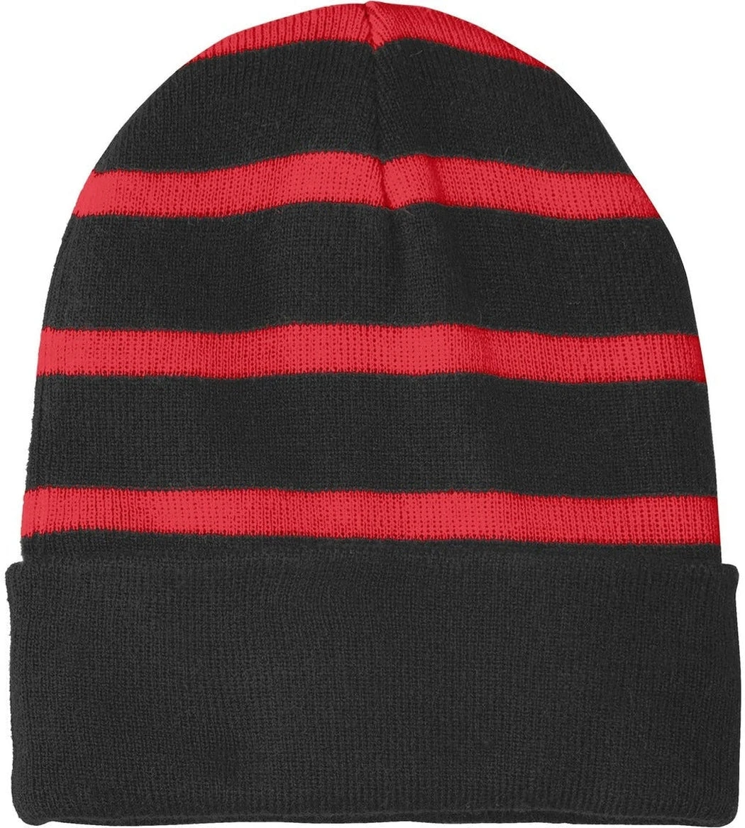 Sport-Tek Striped Beanie Solid Band 4 Sport-Tek Striped Beanie Solid Band - Image 4