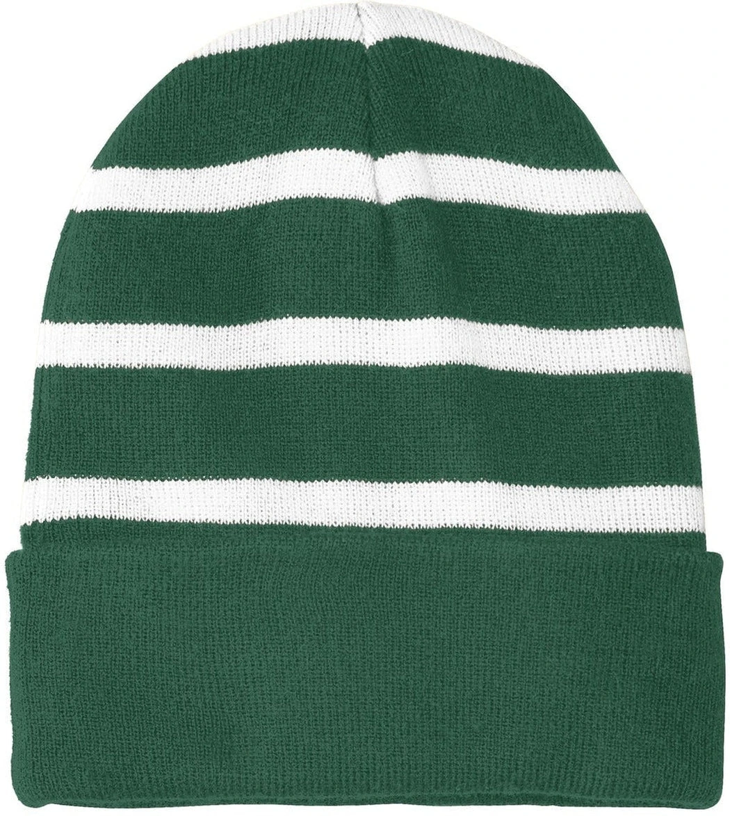 Sport-Tek Striped Beanie Solid Band 6 Sport-Tek Striped Beanie Solid Band - Image 6