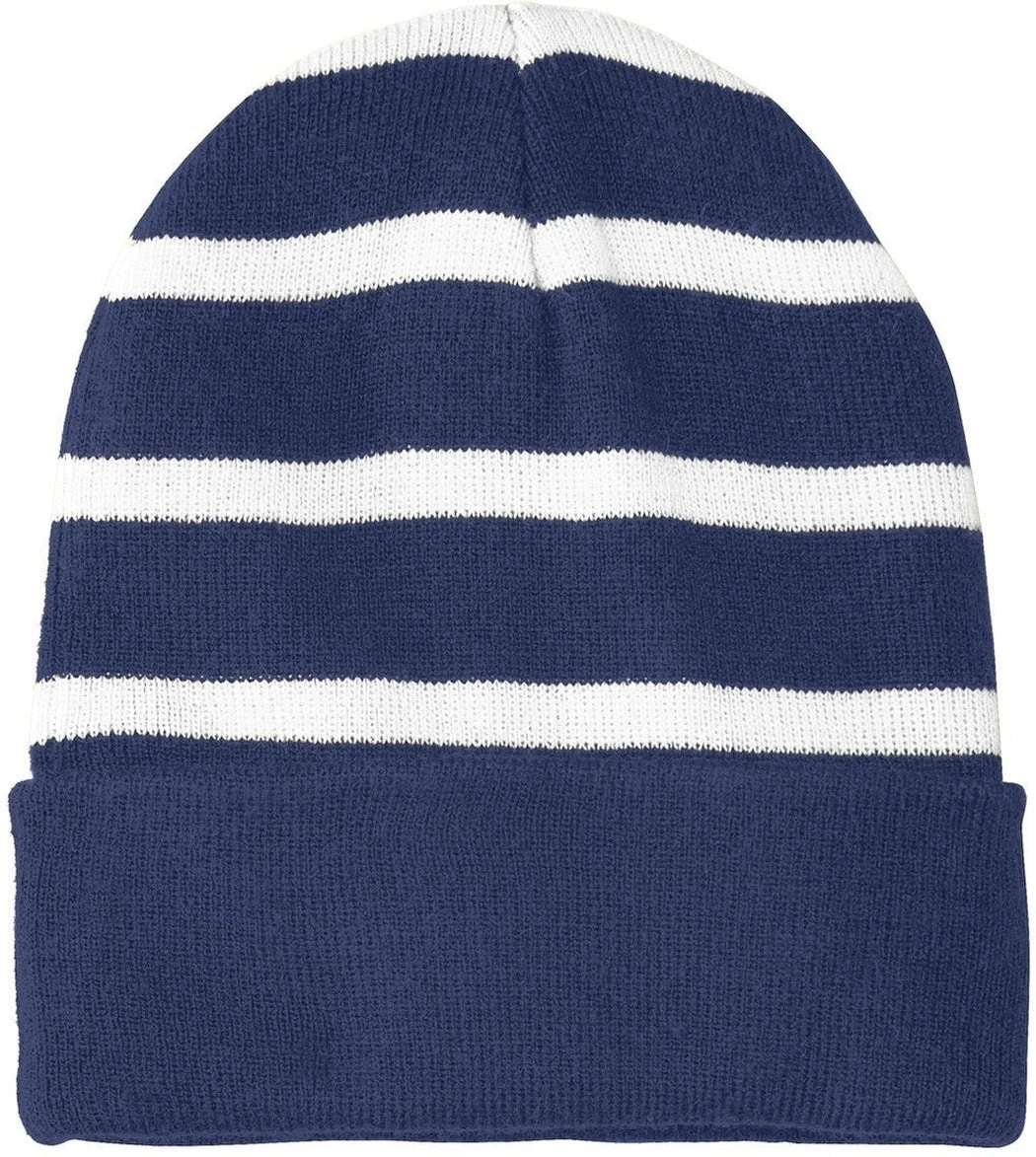 Sport-Tek Striped Beanie Solid Band 7 Sport-Tek Striped Beanie Solid Band - Image 7