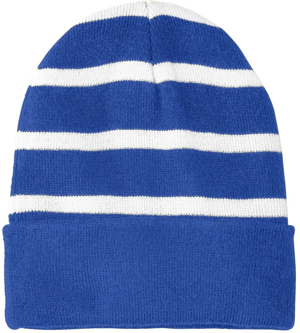 Sport-Tek Striped Beanie Solid Band 8 Sport-Tek Striped Beanie Solid Band - Image 8