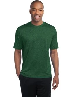 Sport-Tek Tall Heather Contender Tee -Thread Logic Store Sport Tek Tall Heather Contender Tee Forest Green Heather LT 5