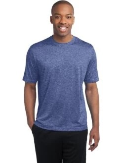 Sport-Tek Tall Heather Contender Tee -Thread Logic Store Sport Tek Tall Heather Contender Tee True Royal Heather LT 13