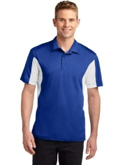 Sport-Tek Tall Side Blocked Sport Wick Polo -Thread Logic Store Sport Tek Tall Side Blocked Sport Wick Polo True RoyalWhite LT 9