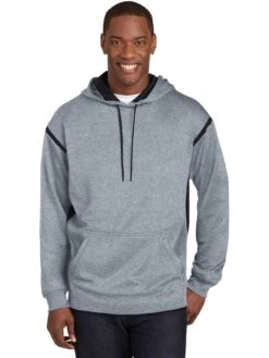 Sport-Tek Tech Fleece Hooded Sweatshirt 9 Sport-Tek Tech Fleece Hooded Sweatshirt -Thread Logic Store Sport Tek Tech Fleece Hooded Sweatshirt Grey HeatherBlack S 3