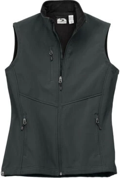 OUTLET-Storm Creek Ladies Trailblazer High-Stretch Fleece-Lined Softshell Vest -Thread Logic Store Storm Creek Ladies Trailblazer High Stretch Fleece Lined Softshell Vest Jet GrayBlack XS 4