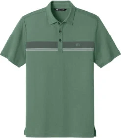 TravisMathew Glenview Stripe Polo 17 TravisMathew Glenview Stripe Polo -Thread Logic Store TMA41462 laurelgreen flat front