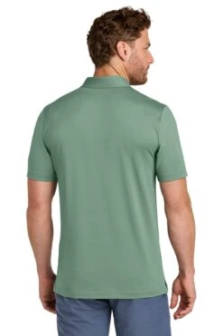 TravisMathew Glenview Stripe Polo 19 TravisMathew Glenview Stripe Polo -Thread Logic Store TMA41462 laurelgreen model back