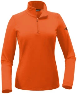 The North Face Ladies Tech 1/4-Zip Fleece -Thread Logic Store The North Face Ladies Tech 14 Zip Fleece Orange Ochre S 26