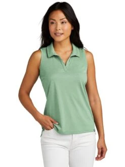 TravisMathew Ladies Coto Performance Sleeveless Polo -Thread Logic Store TravisMathew Ladies Coto Performance Sleeveless Polo Beryl Green Heather S 1