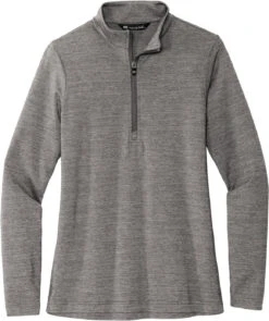 OUTLET-TravisMathew Ladies Crestview 1/4-Zip 18 OUTLET-TravisMathew Ladies Crestview 1/4-Zip -Thread Logic Store TravisMathew Ladies Crestview 14 Zip Grey Heather S 5 1