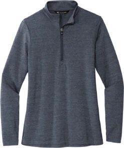 OUTLET-TravisMathew Ladies Crestview 1/4-Zip 22 OUTLET-TravisMathew Ladies Crestview 1/4-Zip -Thread Logic Store TravisMathew Ladies Crestview 14 Zip Vintage Indigo Heather S 9 1