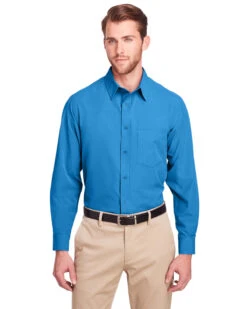 UltraClub Bradley Performance Woven Shirt -Thread Logic Store UltraClub Bradley Performance Woven Shirt Pacific Blue S 13
