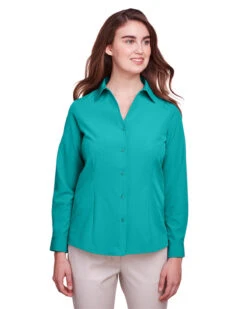 UltraClub Ladies Bradley Performance Woven Shirt -Thread Logic Store UltraClub Ladies Bradley Performance Woven Shirt Jade S 7