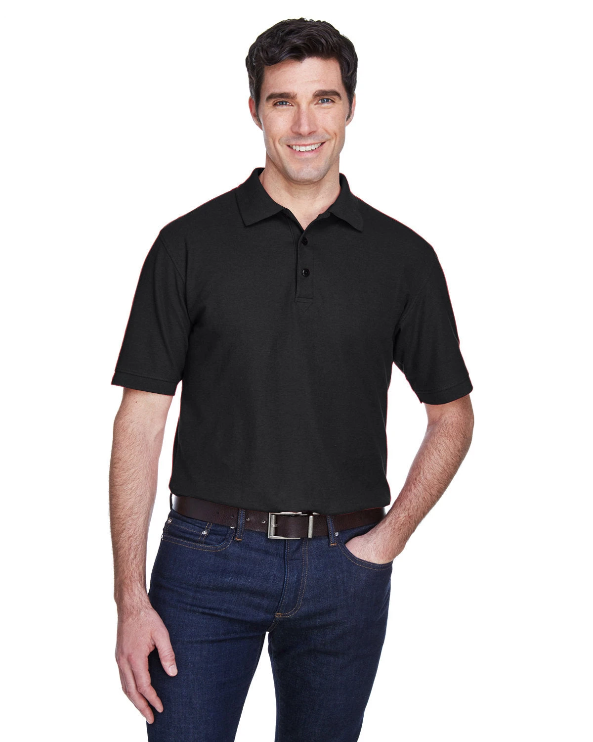 UltraClub Whisper Pique Polo Shirt 2 UltraClub Whisper Pique Polo Shirt - Image 2
