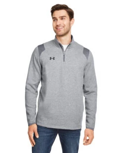 Under Armour Hustle Quarter-Zip Pullover Sweatshirt -Thread Logic Store Under Armour Hustle Quarter Zip Pullover Sweatshirt True Graphite HeatherBlack S 10