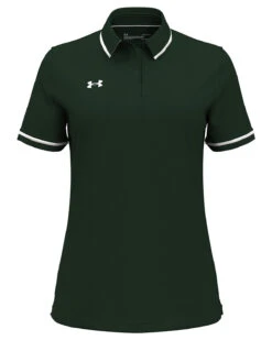 Under Armour Ladies Tipped Teams Performance Polo -Thread Logic Store Under Armour Ladies Tipped Teams Performance Polo Forest Green XS 4