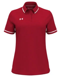 Under Armour Ladies Tipped Teams Performance Polo -Thread Logic Store Under Armour Ladies Tipped Teams Performance Polo RedWhite XS 10
