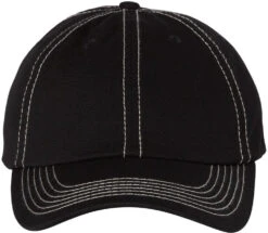 Valucap Adult Bio-Washed Classic Dad’s Cap -Thread Logic Store Valucap Adult Bio Washed Classic Dads Cap BlackStone Stitch OSFA 7
