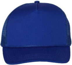 Valucap Five-Panel Mesh-Back Trucker Cap -Thread Logic Store Valucap Five Panel Mesh Back Trucker Cap Royal Blue OSFA 13