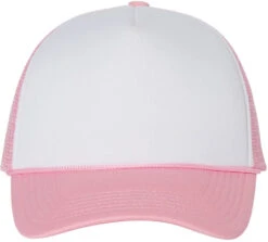 Valucap Foam Mesh-Back Trucker Cap -Thread Logic Store Valucap Foam Mesh Back Trucker Cap WhitePink OSFA 19
