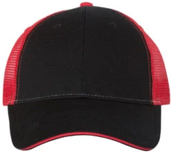 Valucap Sandwich Trucker Cap 30 Valucap Sandwich Trucker Cap -Thread Logic Store Valucap Sandwich Trucker Cap BlackRed OSFA 10